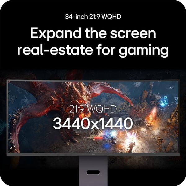 LG UltraGear 34G600A-B 34-inch Curved QHD 160Hz Gaming Monitor