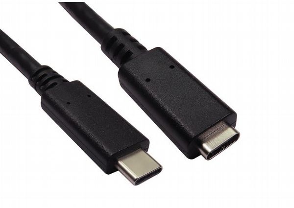 USB 3.2 Gen 2 USB-C Male To Female Extension Lead, 0.5m Black